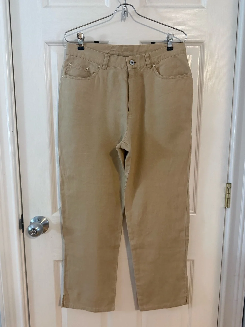 Lauren Ralph Lauren 100% Linen 90’s Vintage Tan Pants Size 10